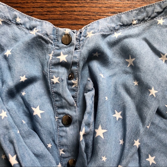 CHAMBRAY STAR ROMPER - Picture 2 of 4